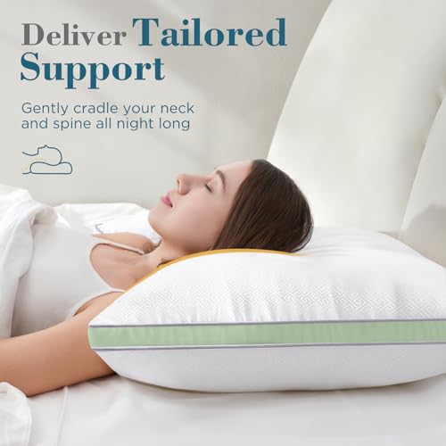 viewstar Bed Pillows King Size Set of 2, Hotel Quality, Down Alternative Big Pillow for Back, Stomach or Side Sleepers, Firm - Image 111