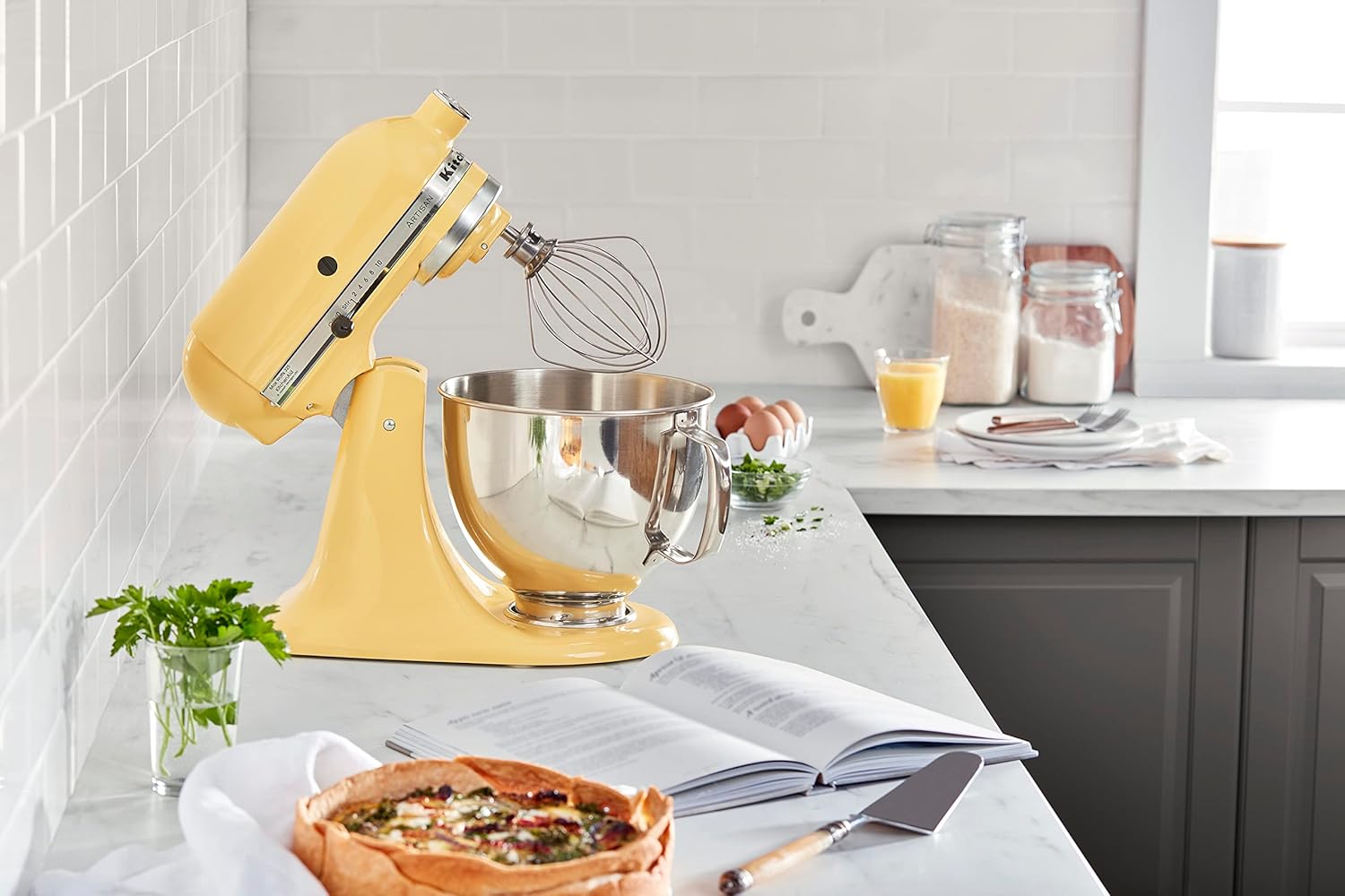 KitchenAid Artisan Series 5 Quart Tilt Head Stand Mixer with Pouring Shield KSM150PS, Cast Iron - Image 80