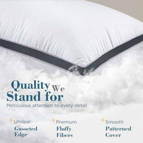 viewstar Bed Pillows King Size Set of 2, Hotel Quality, Down Alternative Big Pillow for Back, Stomach or Side Sleepers, Firm - Image 90