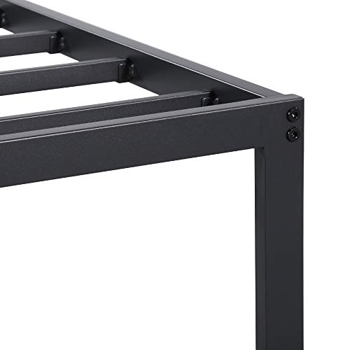 PrimaSleep 18 Inch Tall Heavy Duty Steel Slat Bed Frame/Anti-Slip Support/Easy Assembly Mattress Foundation/No Noise/No Box Spring Needed/Full/Black - Image 29