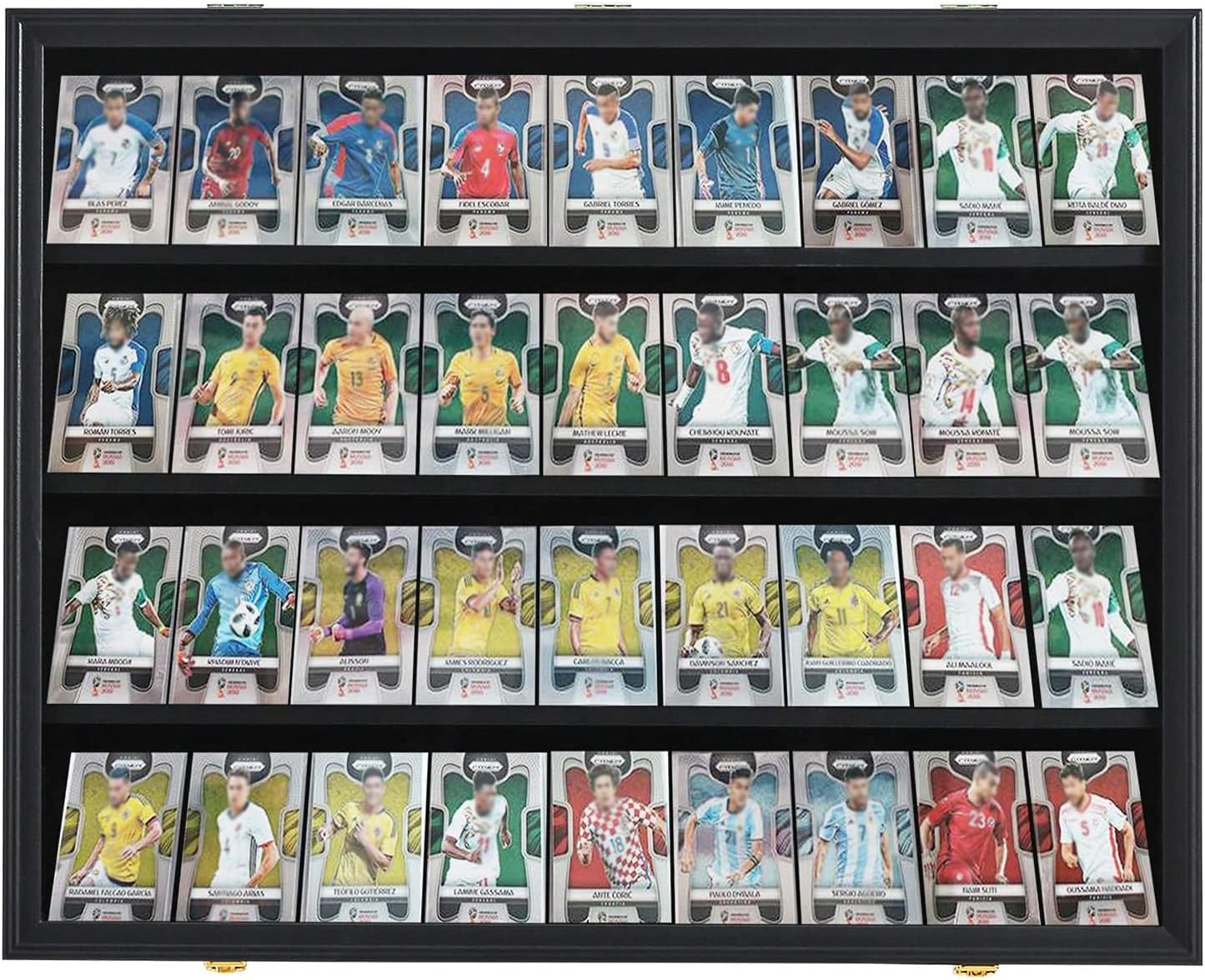35 Graded Sports Card Display Case – Baseball Card Display Frame with UV Protection Clear View Lockable Wall Cabinet for Basketball Collectible Trading Card Black Finish - Image 17