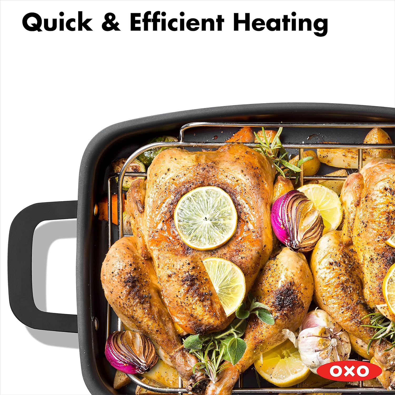 OXO Obsidian Pre-Seasoned Carbon Steel, 12 Wok Pan with Removable Silicone Handle Holder, Induction, Oven Safe, Black - Image 32