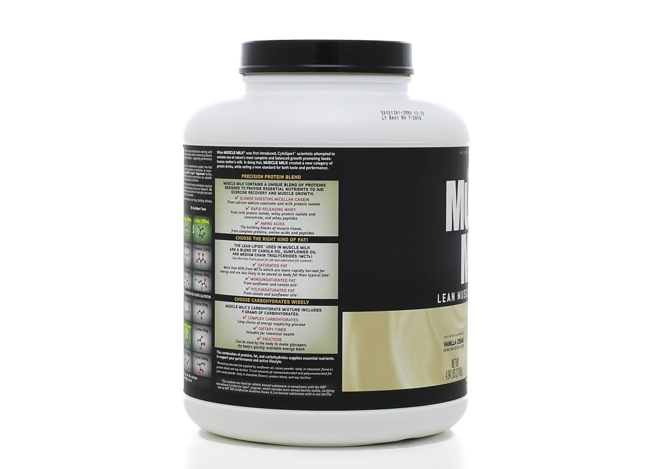 Muscle Milk Genuine Protein Powder, Vanilla Creme – 4.94 lb - Image 4