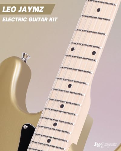 Leo Jaymz 39 Full Size ST Style Electric Guitar Starter Kit with SSH Pickup, 5W Portable Amp, Tuner, Gig Bag, Strap & Accessories (Violet Ocean) - Image 40